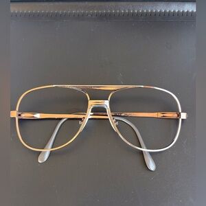 Vintage 80’s Jaguar Flex 145 Aviator Sunglass Frame Only Gold Tone Metal 58[]20